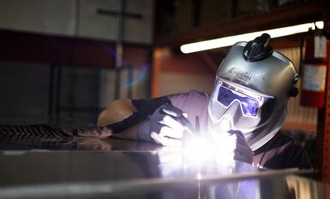 Welding in the shop